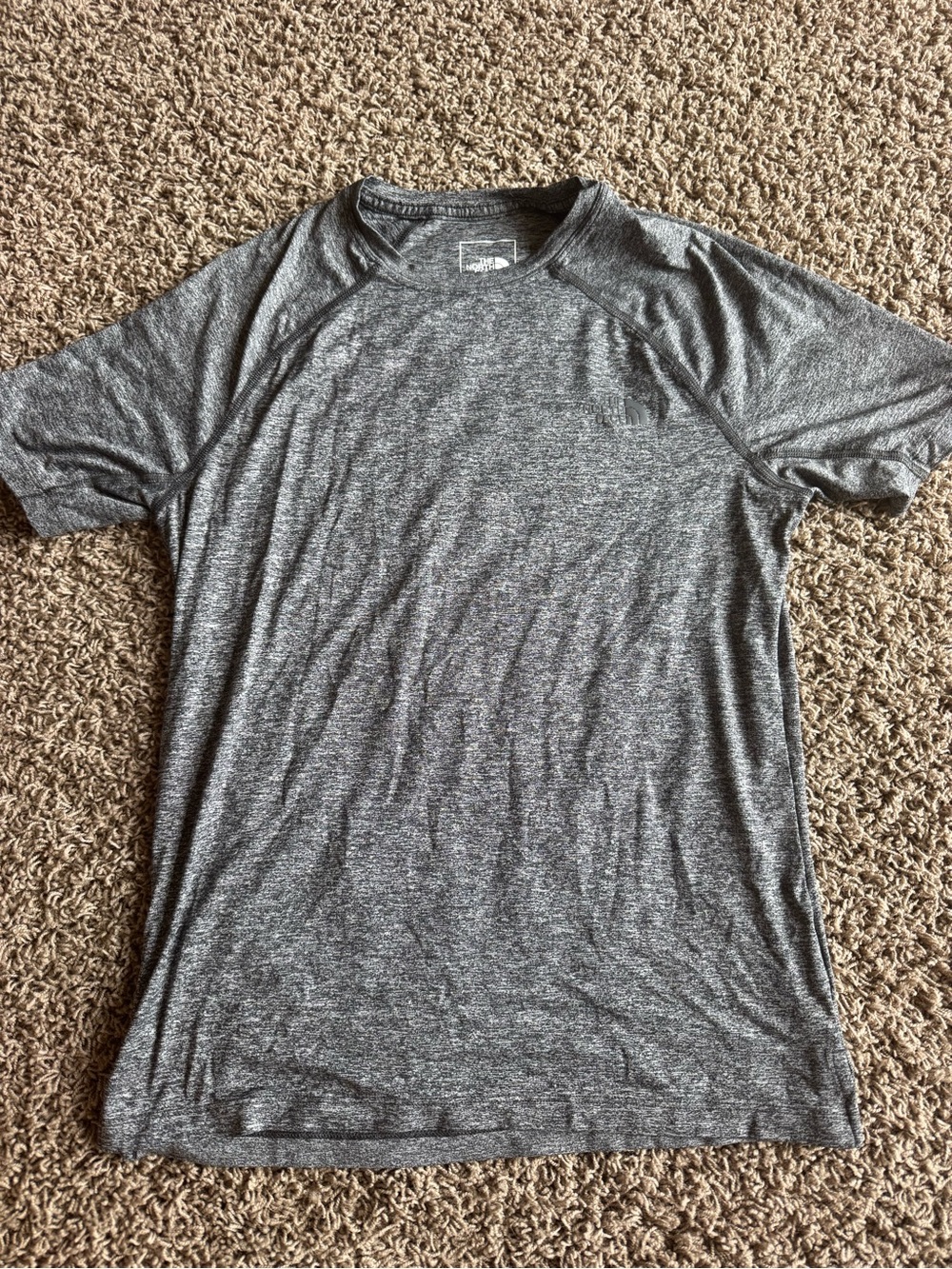 Northface Men's Gray Heather Performance Short-Sleeve Shirt